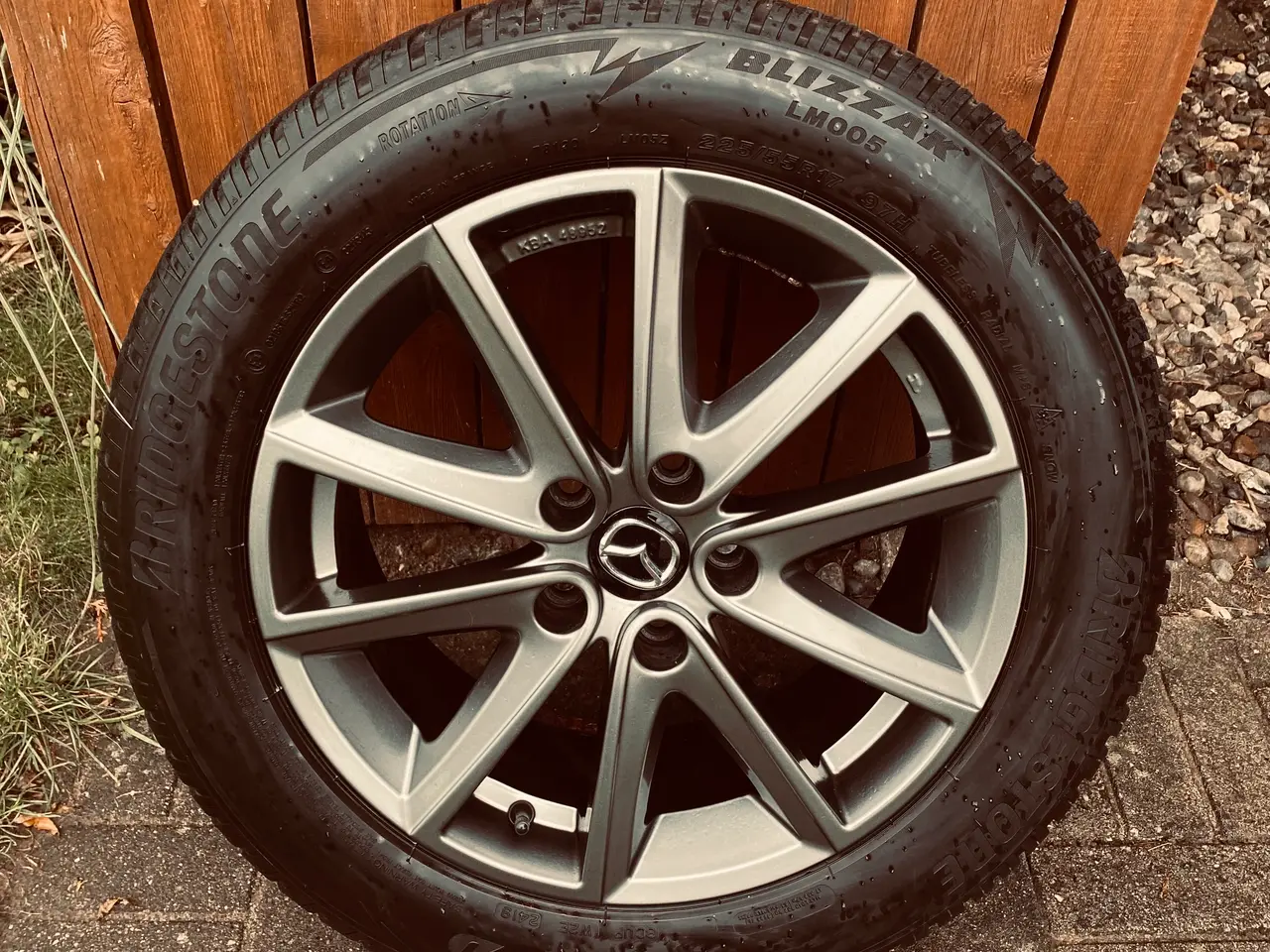 Billede 1 - 4 ORGINALE 17” MAZDA FÆLGE MED VINTERDÆK