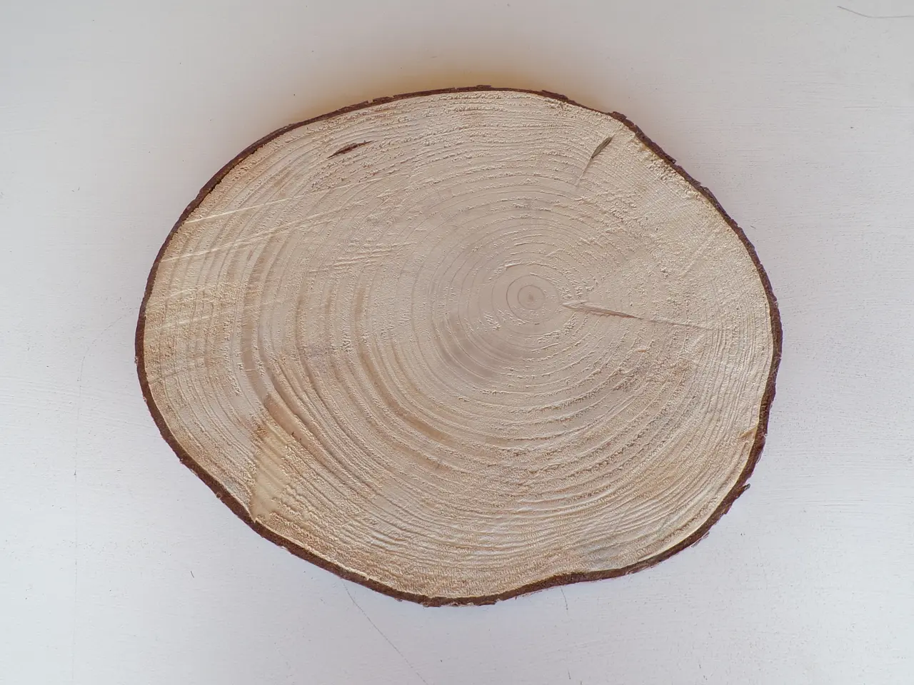 Billede 1 - NY Træskive Rødgran med bark 36,5 cm