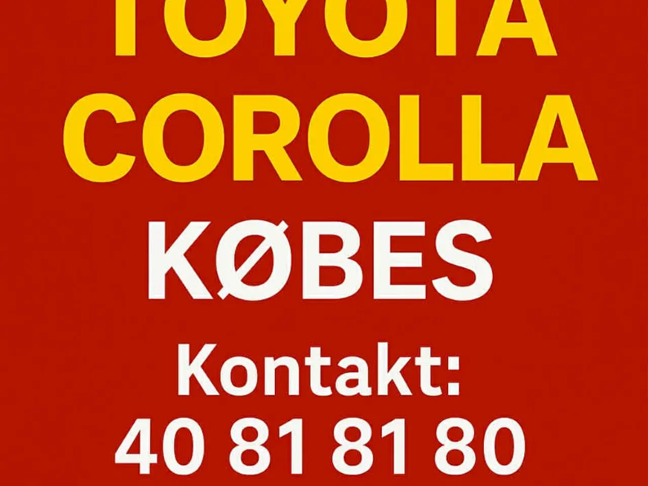 Billede 1 - COROLLA KØBES