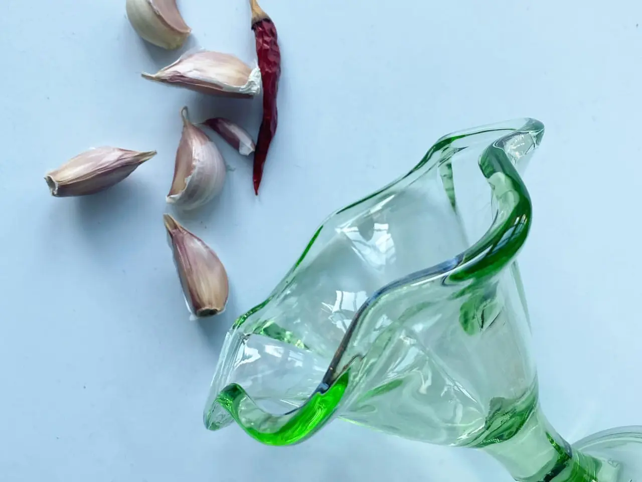 Billede 2 - Opsats af lysegrønt glas, italien