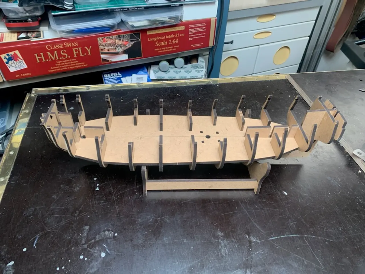 Billede 2 - Modelskib byggesæt HMS Fly