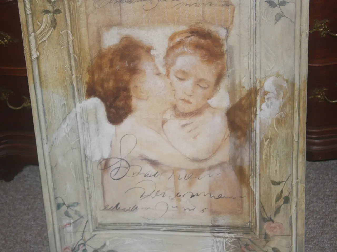 Billede 2 - Romantisk billede 70 cm x 50 cm Sendes ikke