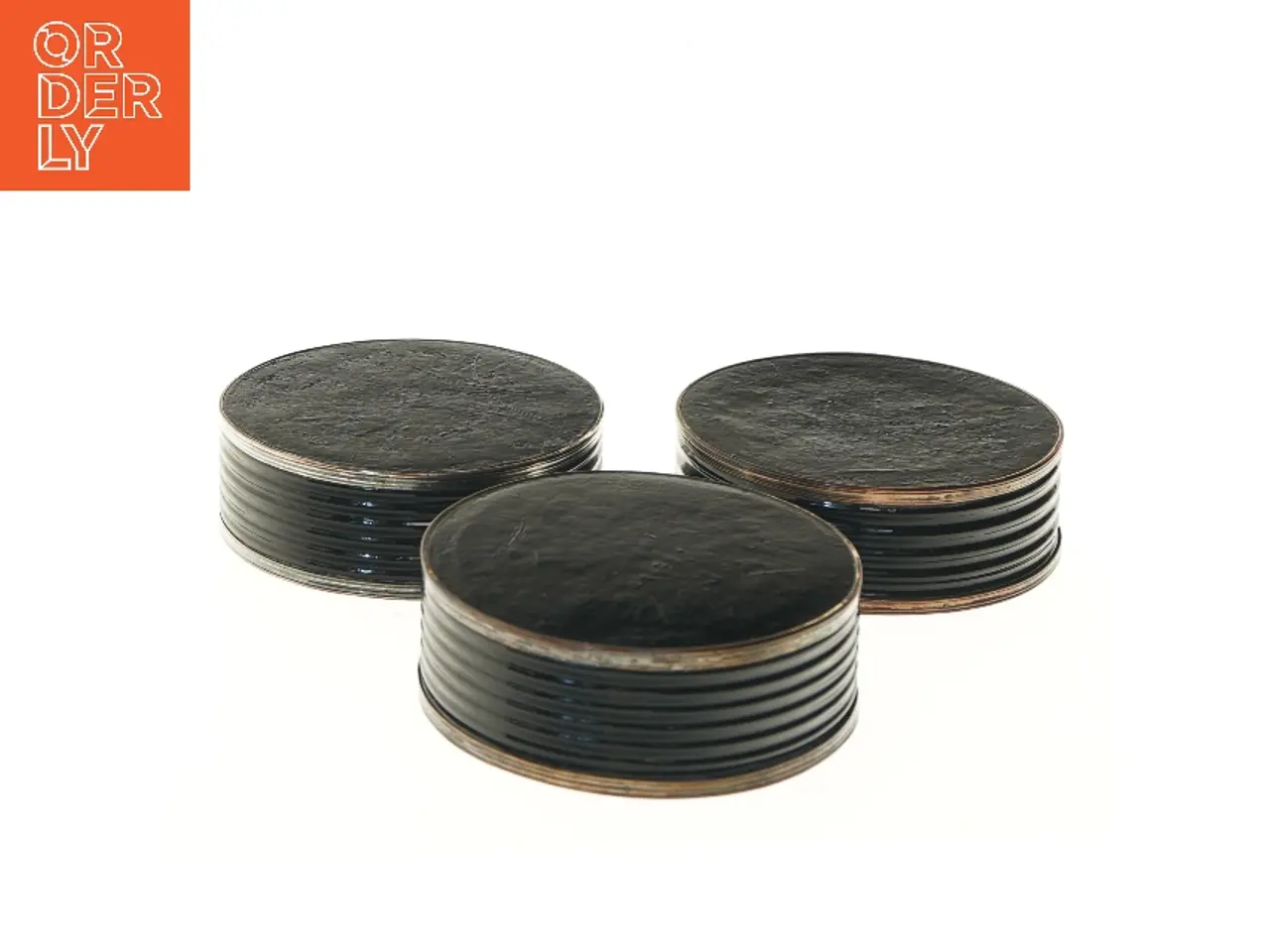 Billede 4 - Sæt af 3 sorte flaskebakker (str. 3 stk Ø 13,5 cm)