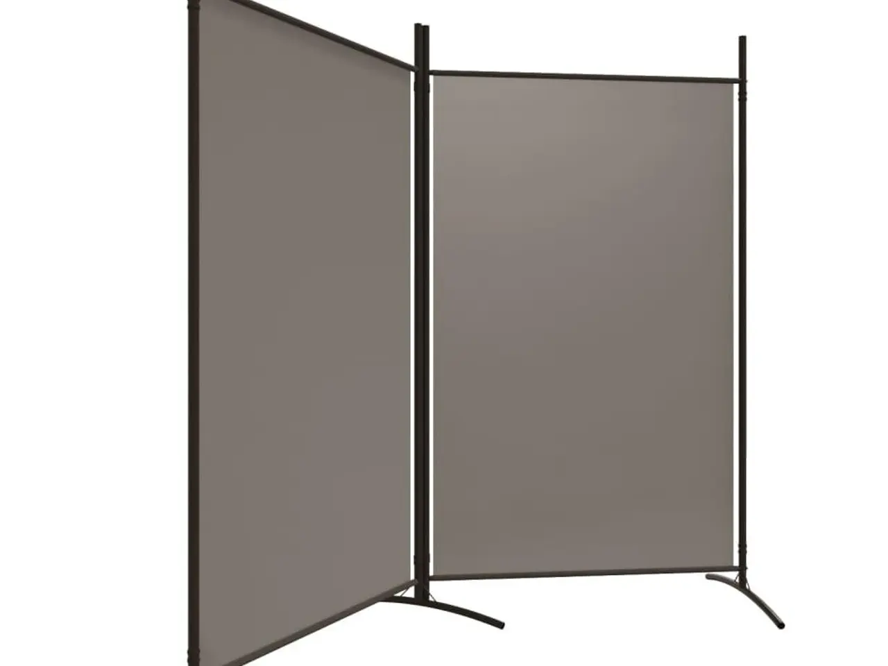 Billede 4 - 2-panels rumdeler i stof - 175 × 180 cm, antracitgrå