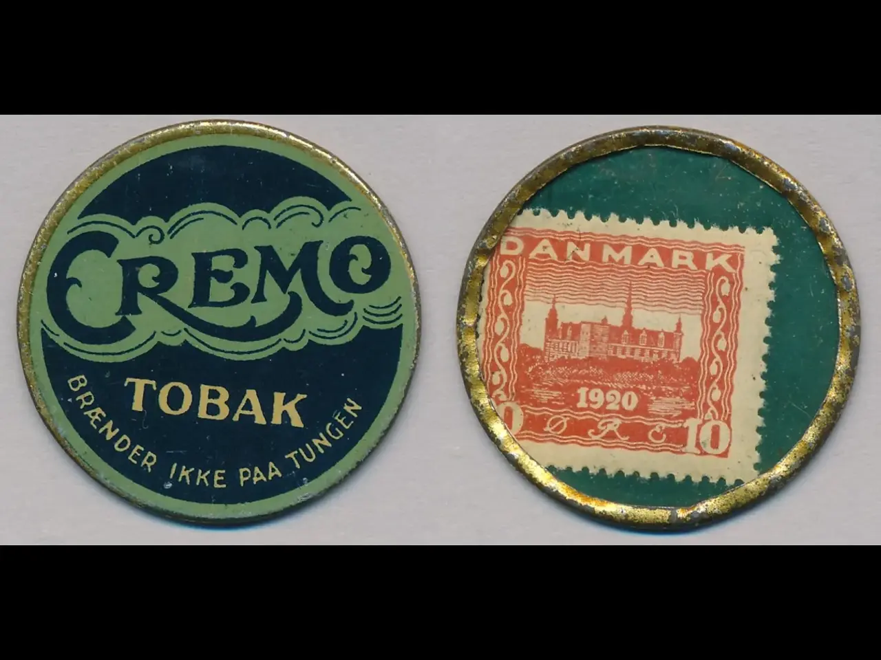 Billede 1 - postskillemønt, cremo 10 øres frimærke