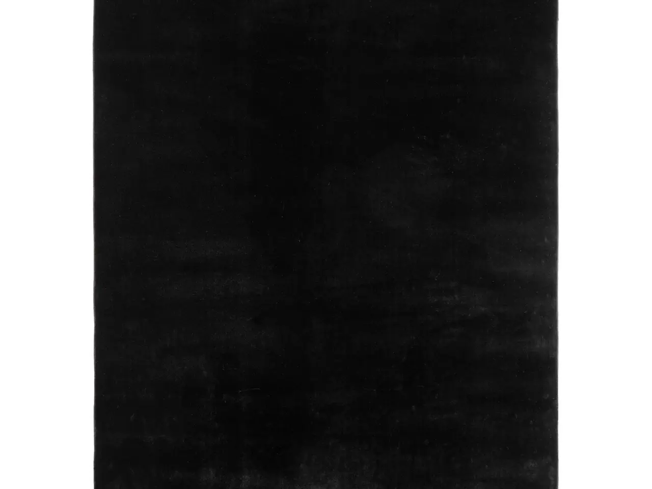 Billede 1 - JOY Unicolor sort løber kortluvet tæppe - 80 x 150 cm