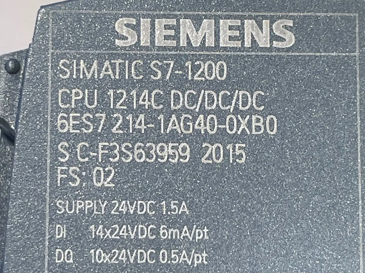 Billede 8 - Siemens SIMATIC S7-1200 CPU 1214C DC/DC/DC PLC
