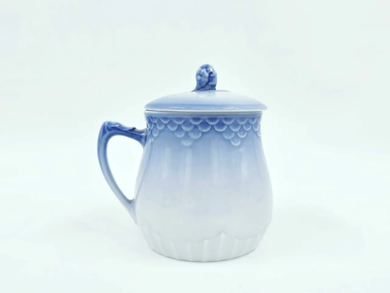 Billede 6 - Mågestel Sennepskrukke/Cremekop Porcelæn