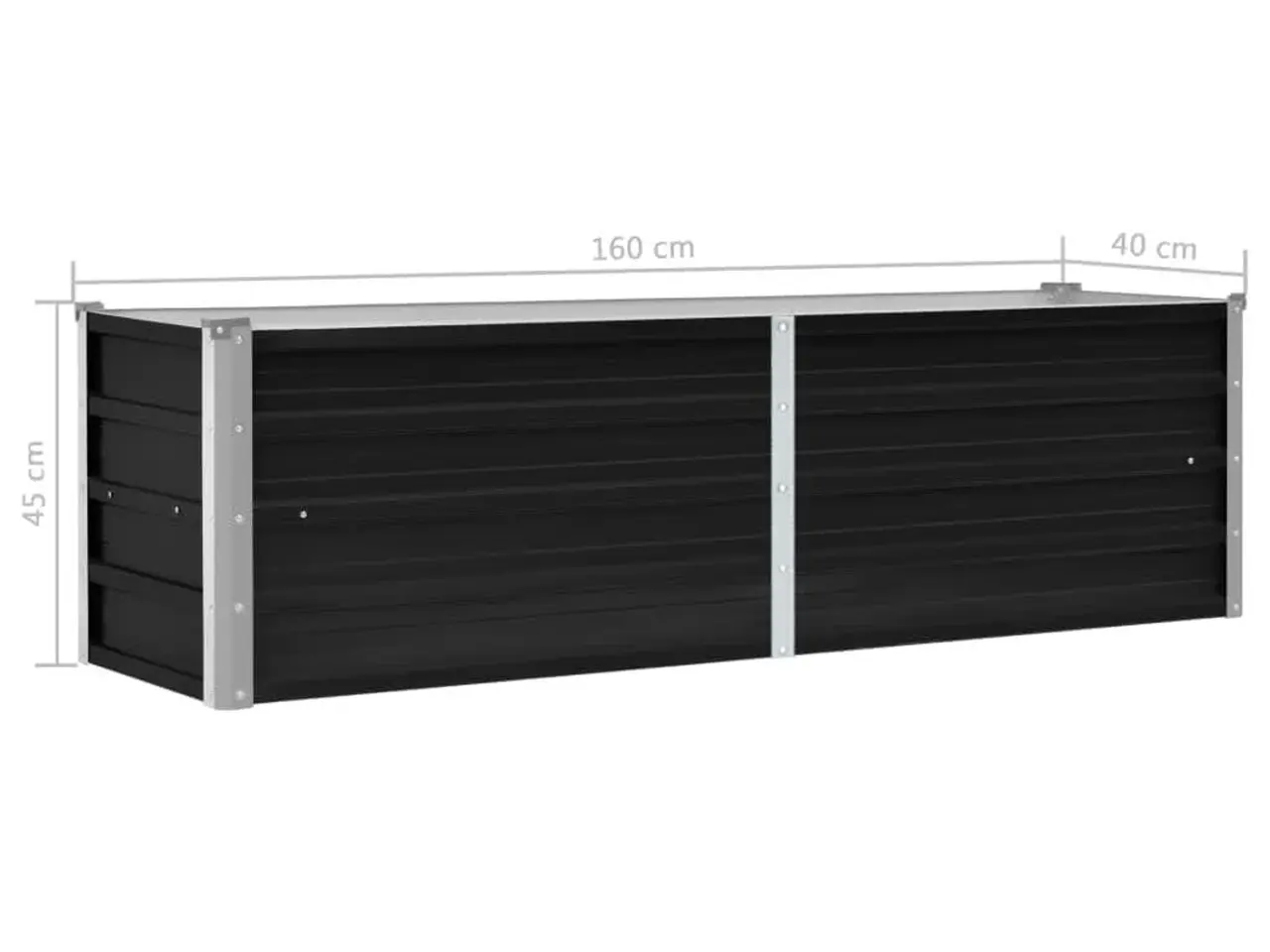 Billede 6 - Hævet plantekasse 160 x 40 x 45 cm - antracitgrå