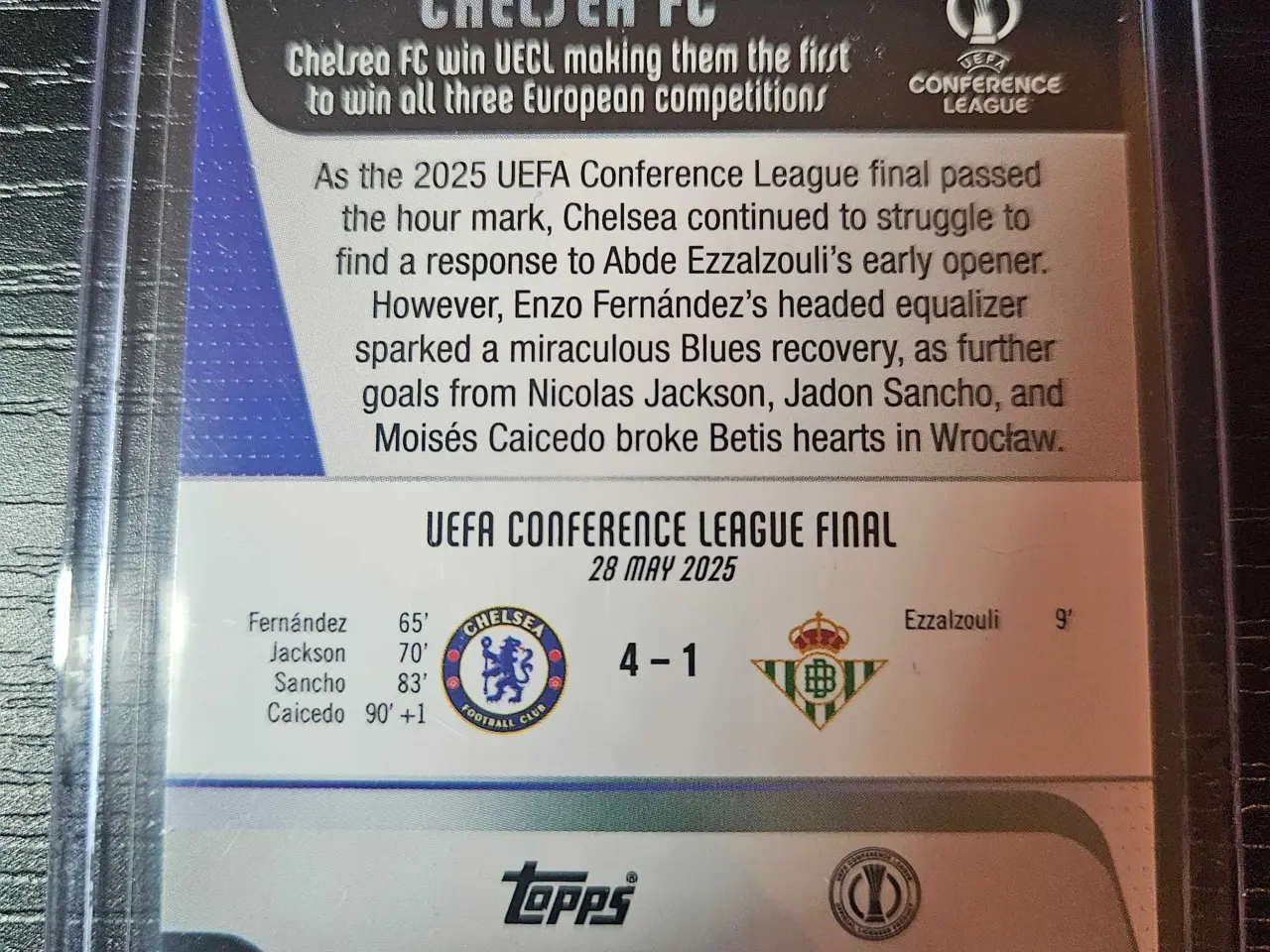 Billede 1 - Chelsea Winners Conference League Fodboldkort 