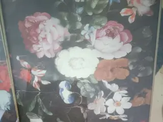 Flot Blomster Maleri. Kunsttryk