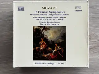 MOZART - 15 FAMOUS SYMPHONIES (5 CD’ER I ALT)