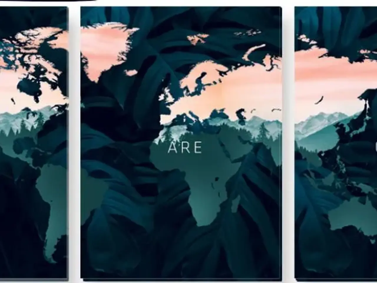 Billede 1 - 3 plakater PAPAPAPA, WE ARE ONE (EARTH)