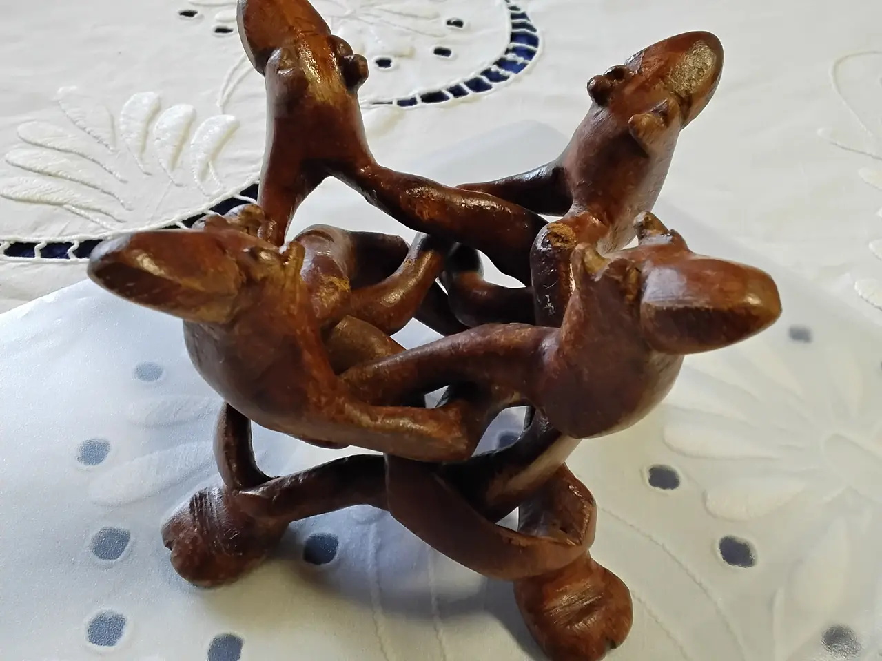 Billede 2 - "Unity" skulptur vintage - sammenflettede kameler