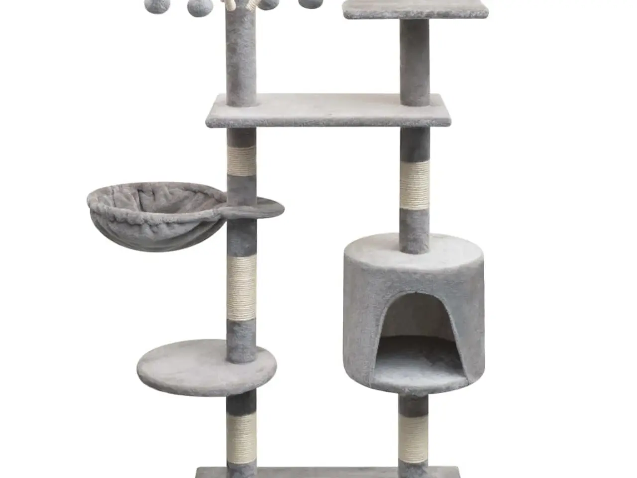 Billede 1 - Kradsetræ til katte i sisal 125 cm - grå