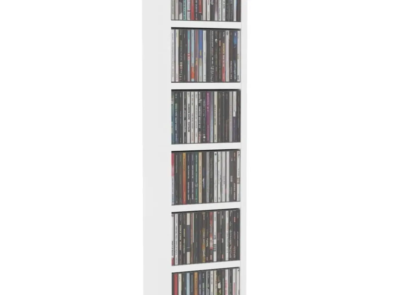 Billede 3 - Cd-reol i hvidt konstrueret træ - 21 × 20 × 88 cm