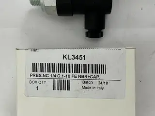 KL3451 Pressure kontakt 1/4" 1-10 Bar NC NBR+Cap