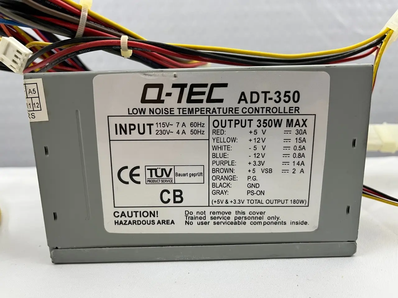 Billede 2 - Q-Tec ADT-350 ATX 350W Low Noise Temperature –