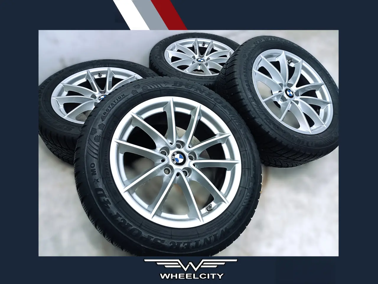 Billede 1 - 5x112 17" ET27 nav 66,6ø BMW vintersæt inkl.TPMS