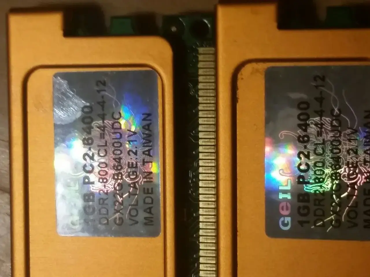 Billede 3 - 2 stk a 1GB Geil ram Pc2 6400mhz