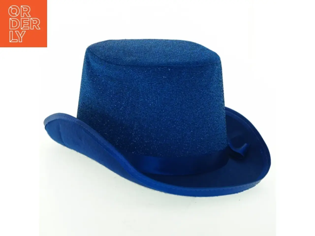 Billede 1 - Blå glitter hat (str. Ø. 30 cm)