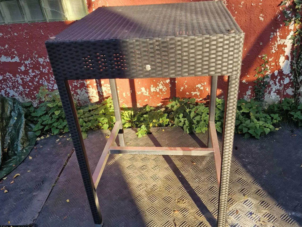 Billede 1 - Havebarbord i sort polyrattan