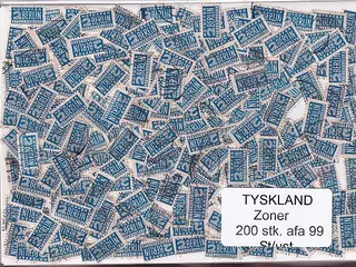 Tyskland Zoner - 200 stk. AFA nr. 99 Stemplet/ust.
