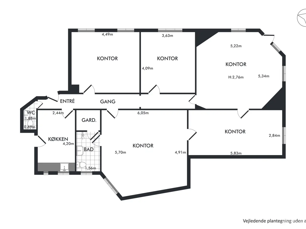 Billede 10 - 180 m² hjørnekontor ved Nørreport