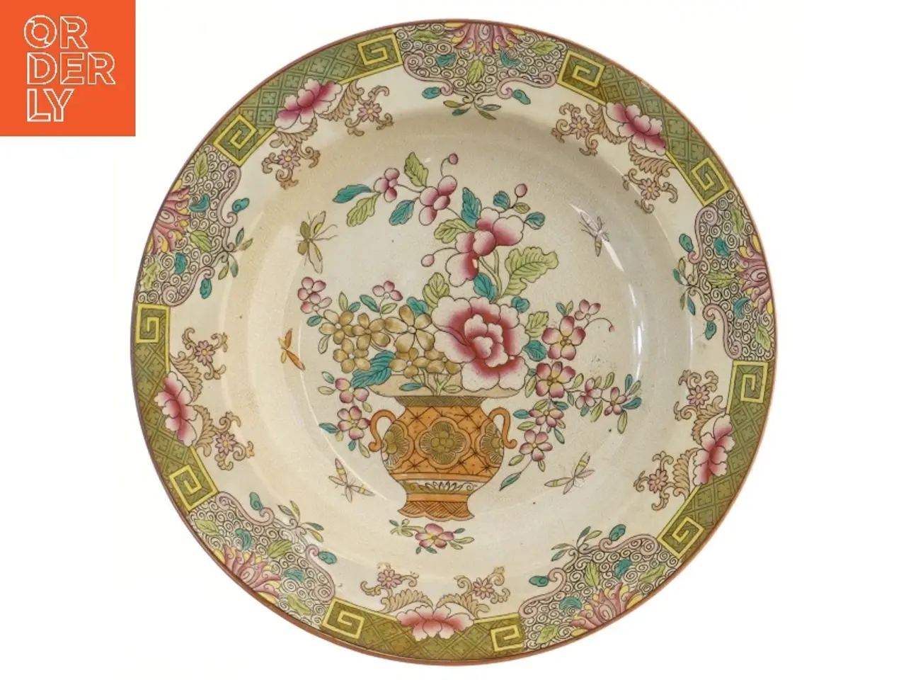 Billede 1 - Dekorativ tallerken med blomsterdesign (str. Ø 26 cm)