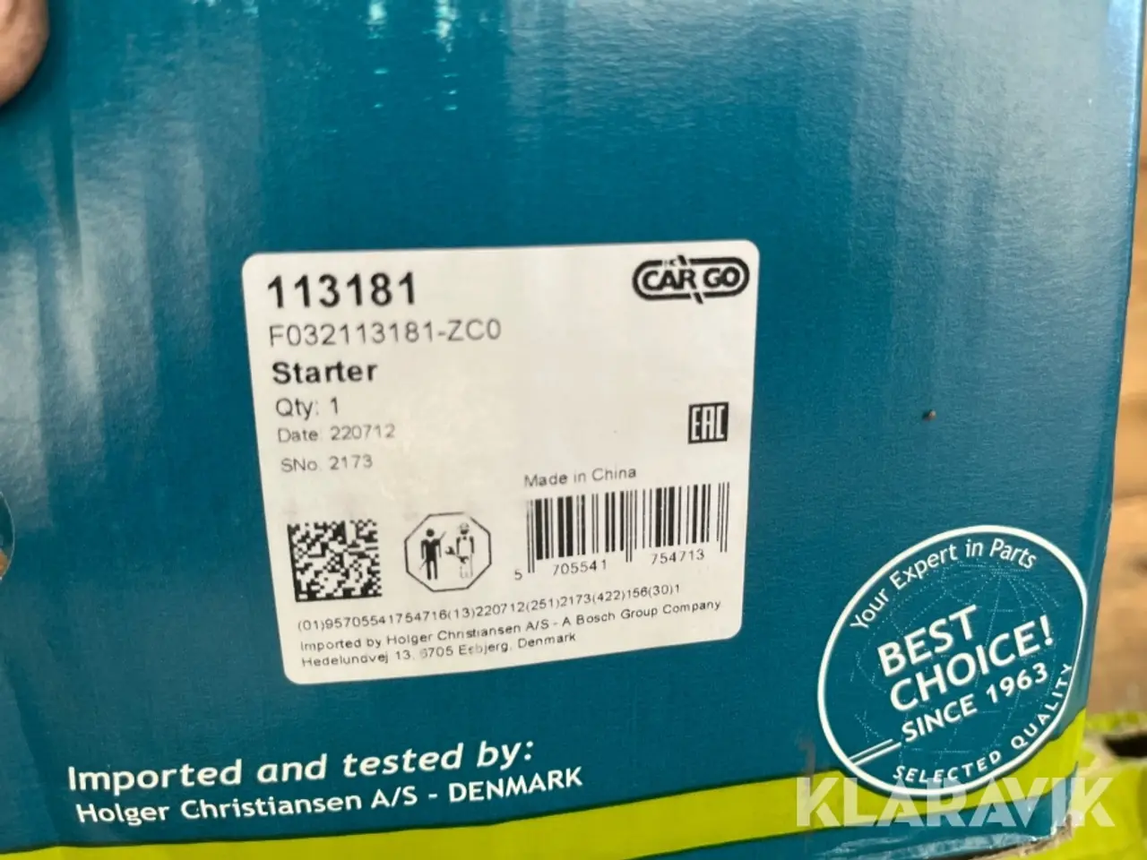 Billede 7 - Startere/remme Mahle/Cargo/Elstok 14 startere