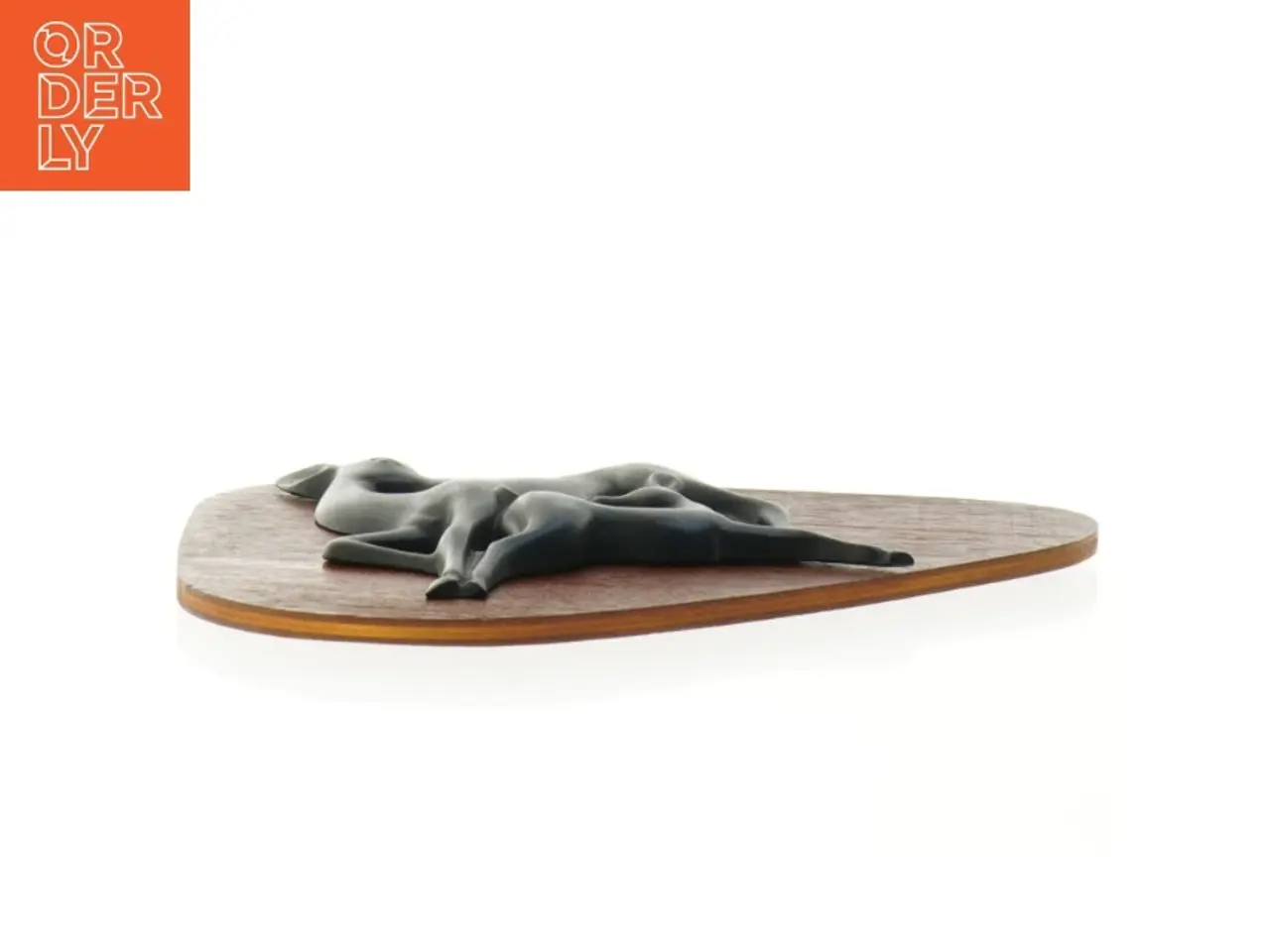 Billede 2 - Teak træ Vægophæng med dyrefigur relief (str. 26 x 20 cm)