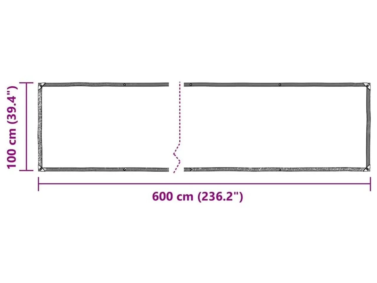 Billede 10 - Klar presenning med øjer 1 × 6 m - polyethylen, transparent