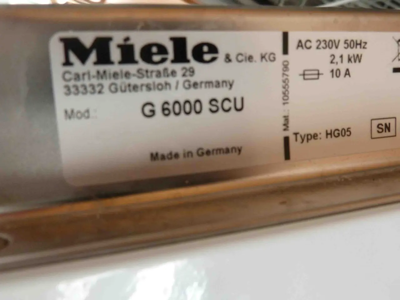 Billede 2 - Miele G6000, med F78 fejlkode