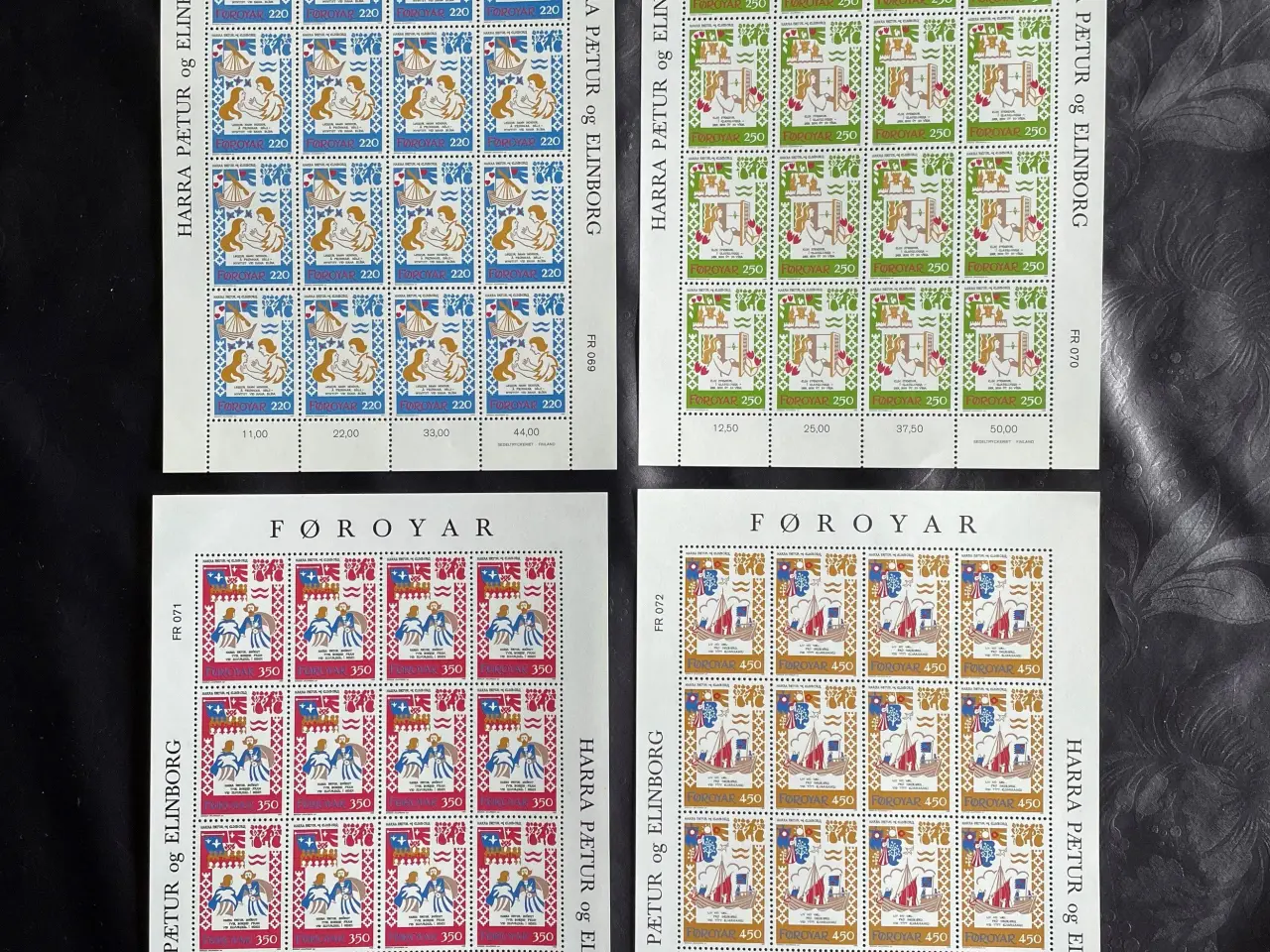 Billede 1 - Færøerne helark afa 69-72 - Postfriske