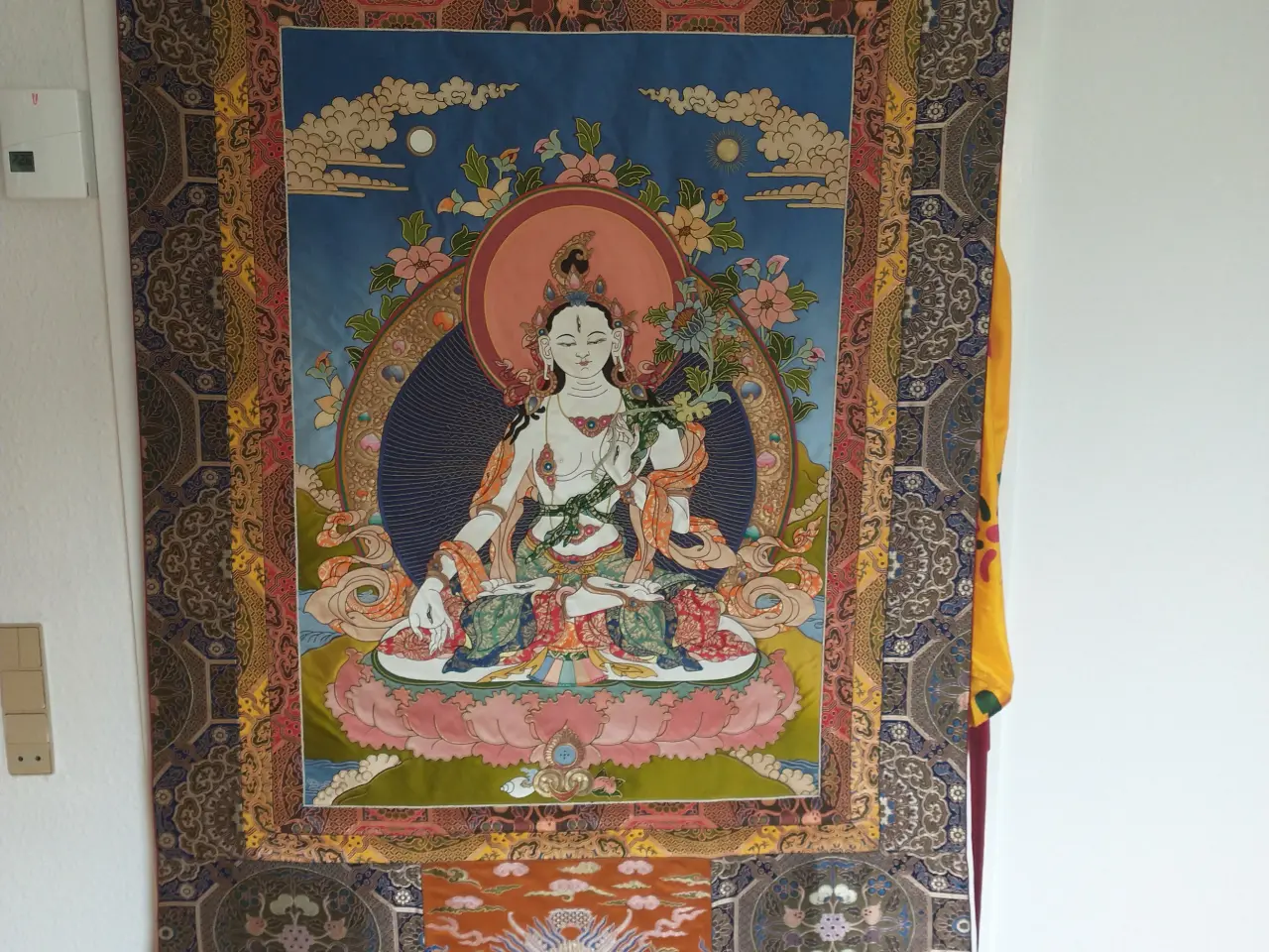 Billede 1 - Tibetansk thangka - Hvid Tara