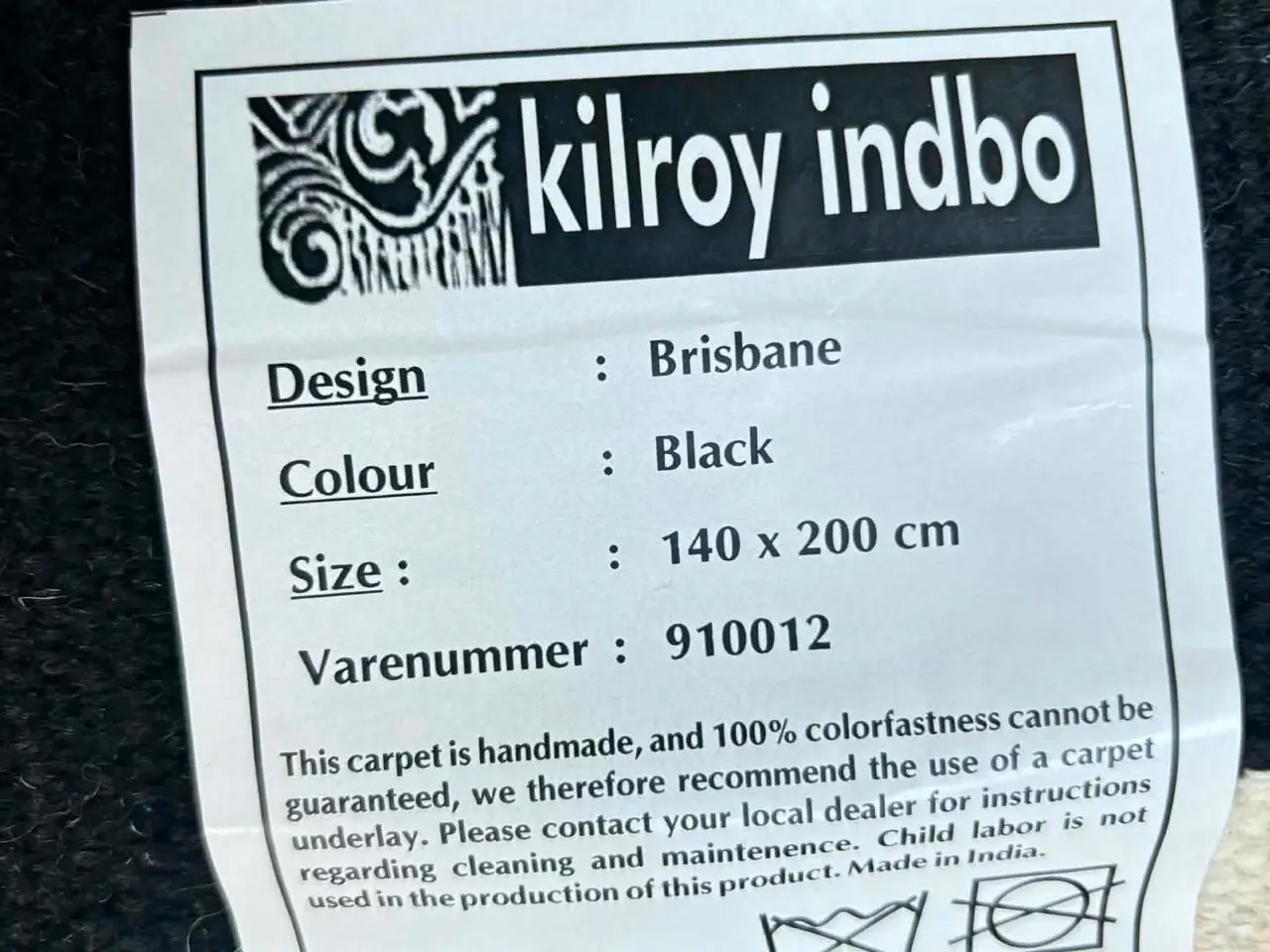 Billede 3 - Brisbane uldtæppe 140 × 200 cm – Håndlavet – Silve