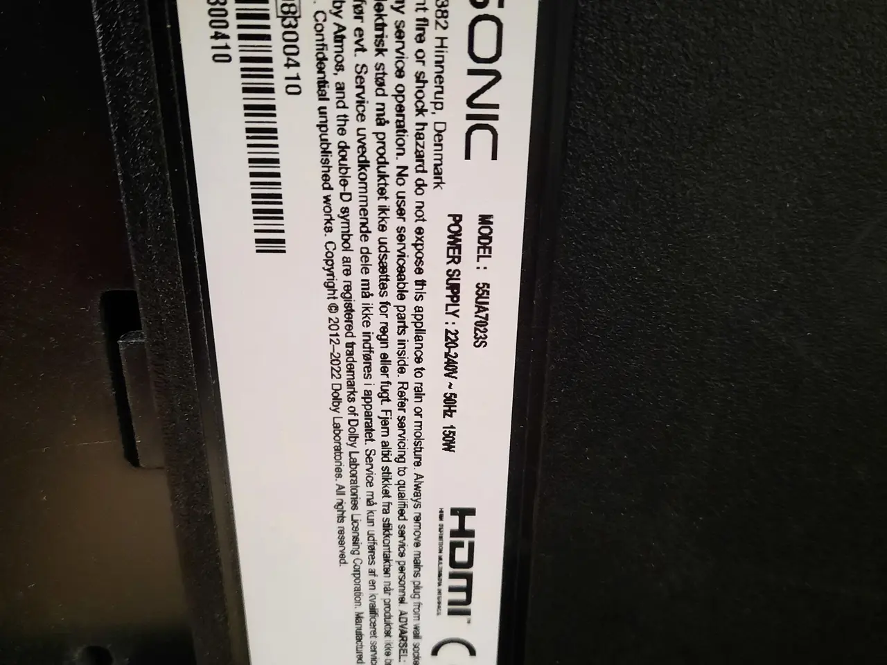 Billede 1 - Prosonic tv 55" 