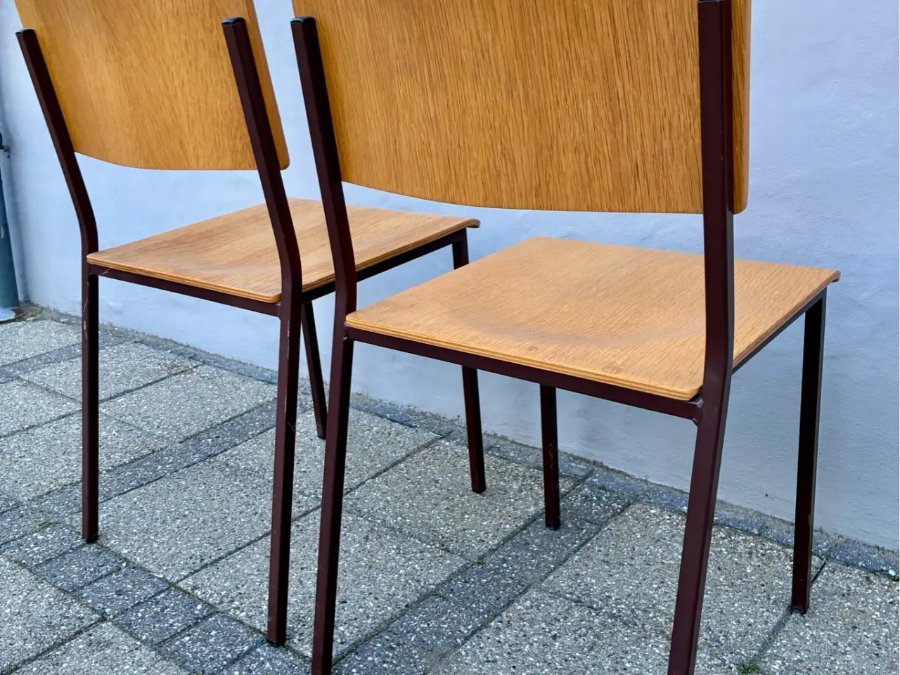 Billede 4 - 2 MH Møbel Retro stole eg / metal