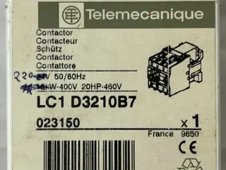 Telemecanique LC1D3210B7 kontaktor 32A 15kW 3-Pole