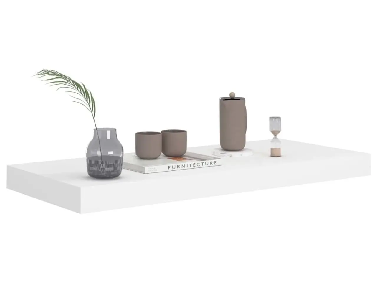 Billede 3 - Væghylder 2 stk. 60x23,5x3,8 cm MDF hvid