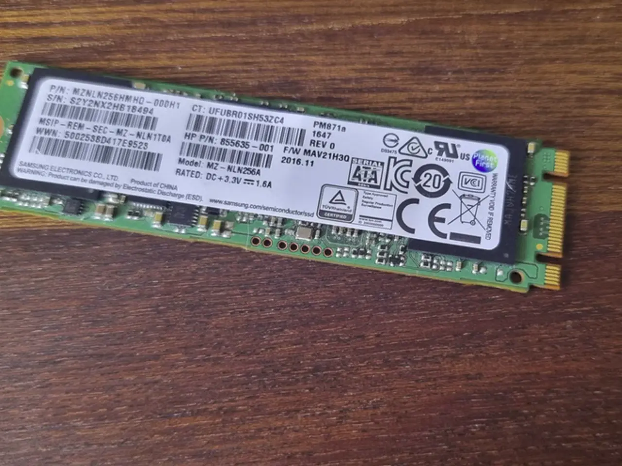 Billede 1 - Samsung PM871 - 256GB SATA m.2 SSD