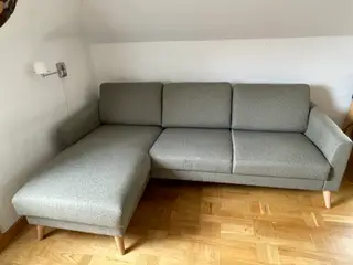 Sofa med Chaiselong (venstrevendt) - grøn