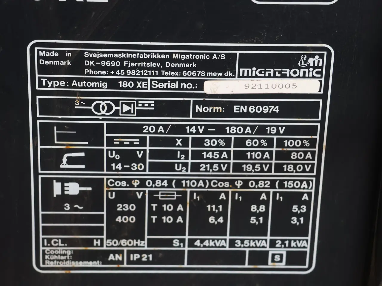 Billede 5 - Migatronic automig 180XE m/20L Co2 flaske