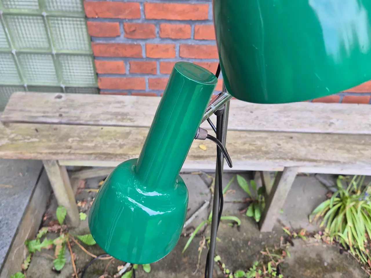 Billede 4 - Standerlampe med to høje grønne spot