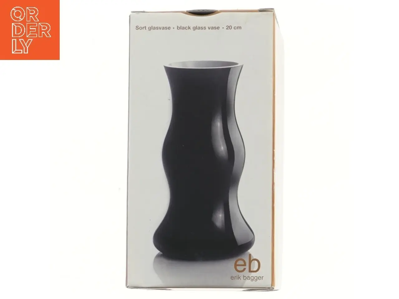 Billede 2 - Sort glasvase 20 cm fra Erik Bagger (str. 20 cm)