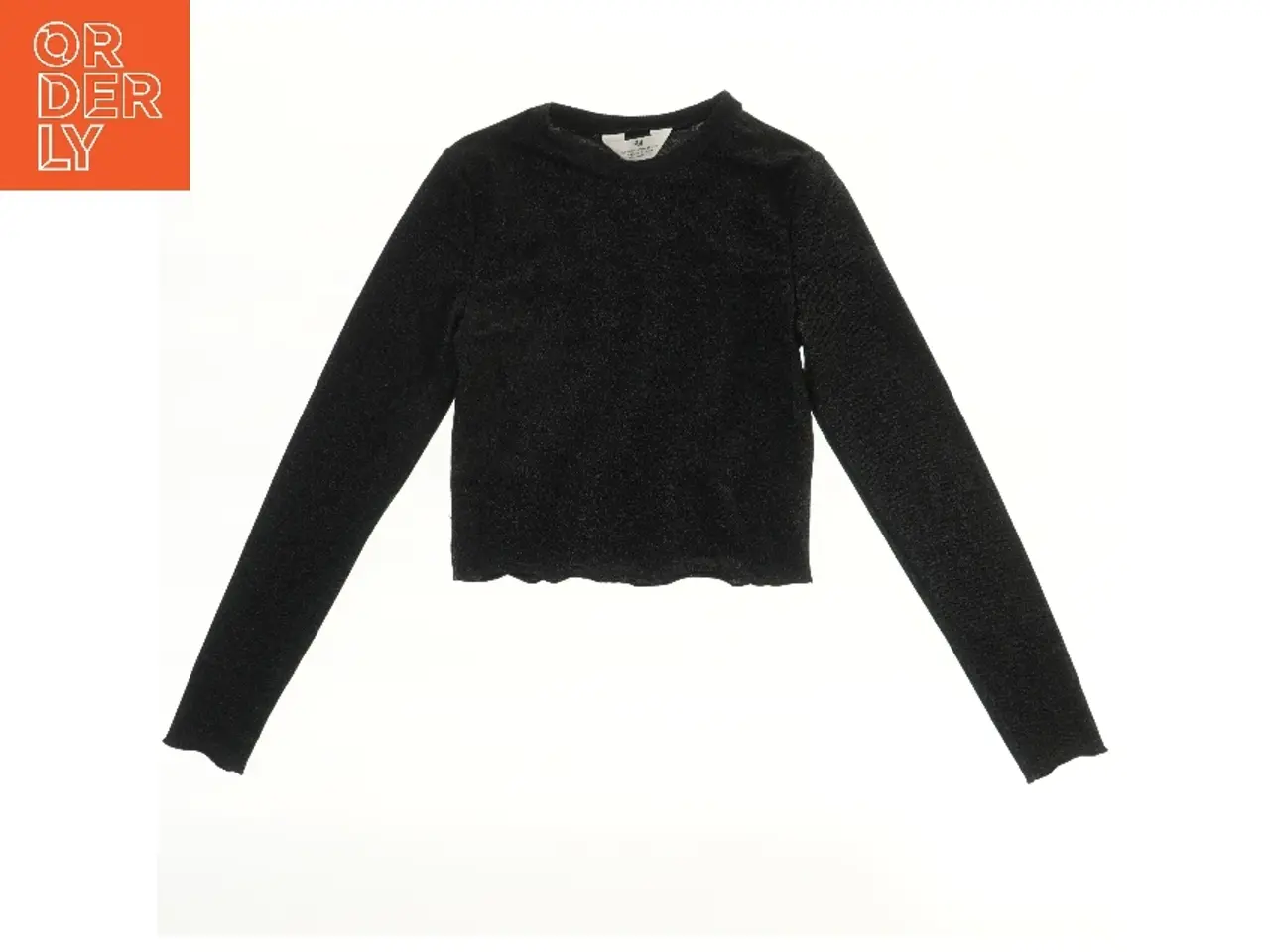 Billede 2 - Langærmet sort bluse fra H&M (str. 158)