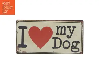 Hundemagnet 'I Love My Dog' fra La Finesse (str. 10x5 cm)