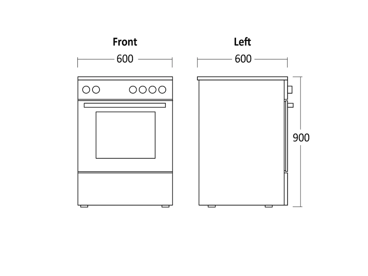 Billede 4 - Keramiske Komfur H90 x B60 x D60 cm – FCC800W