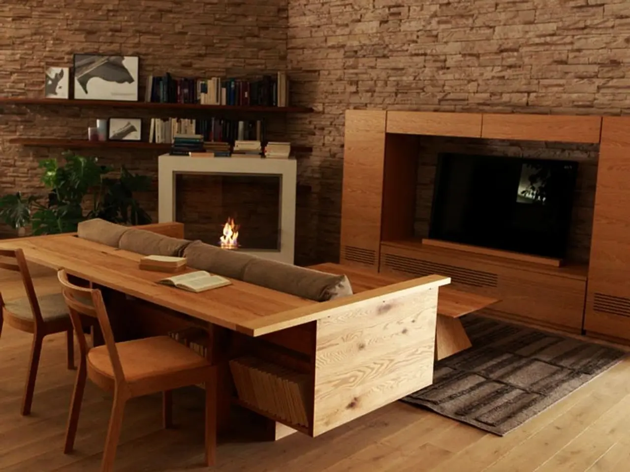 Billede 7 - Lounge 3, sofa, reol, bord ...