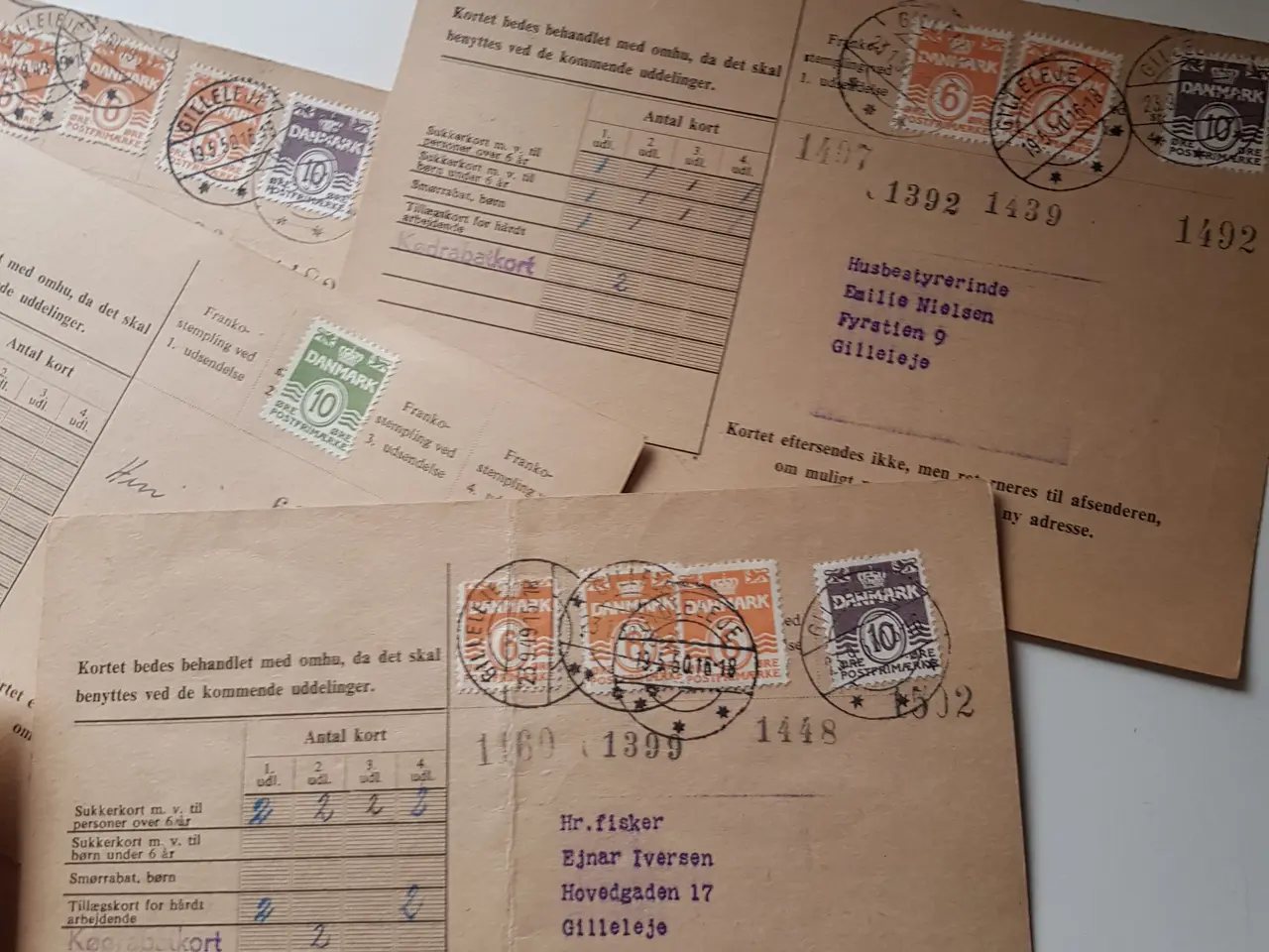 Billede 4 - Rationeringskort 1950 - 52 fra Gilleleje Området .